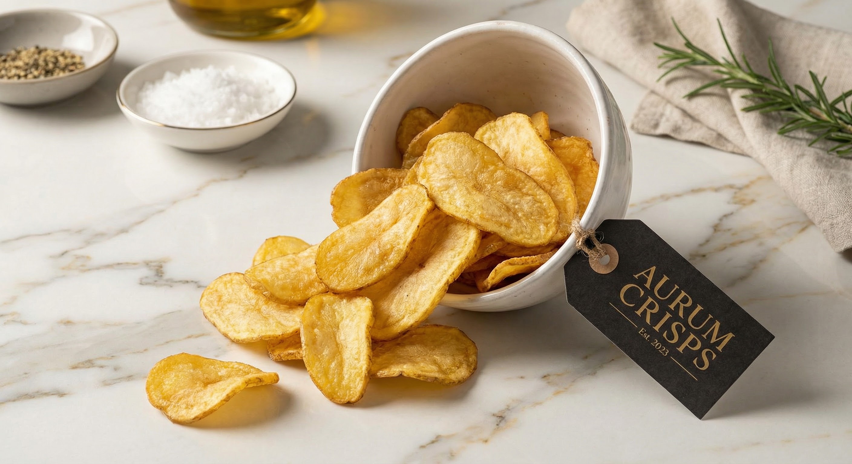 Golden potato chips
