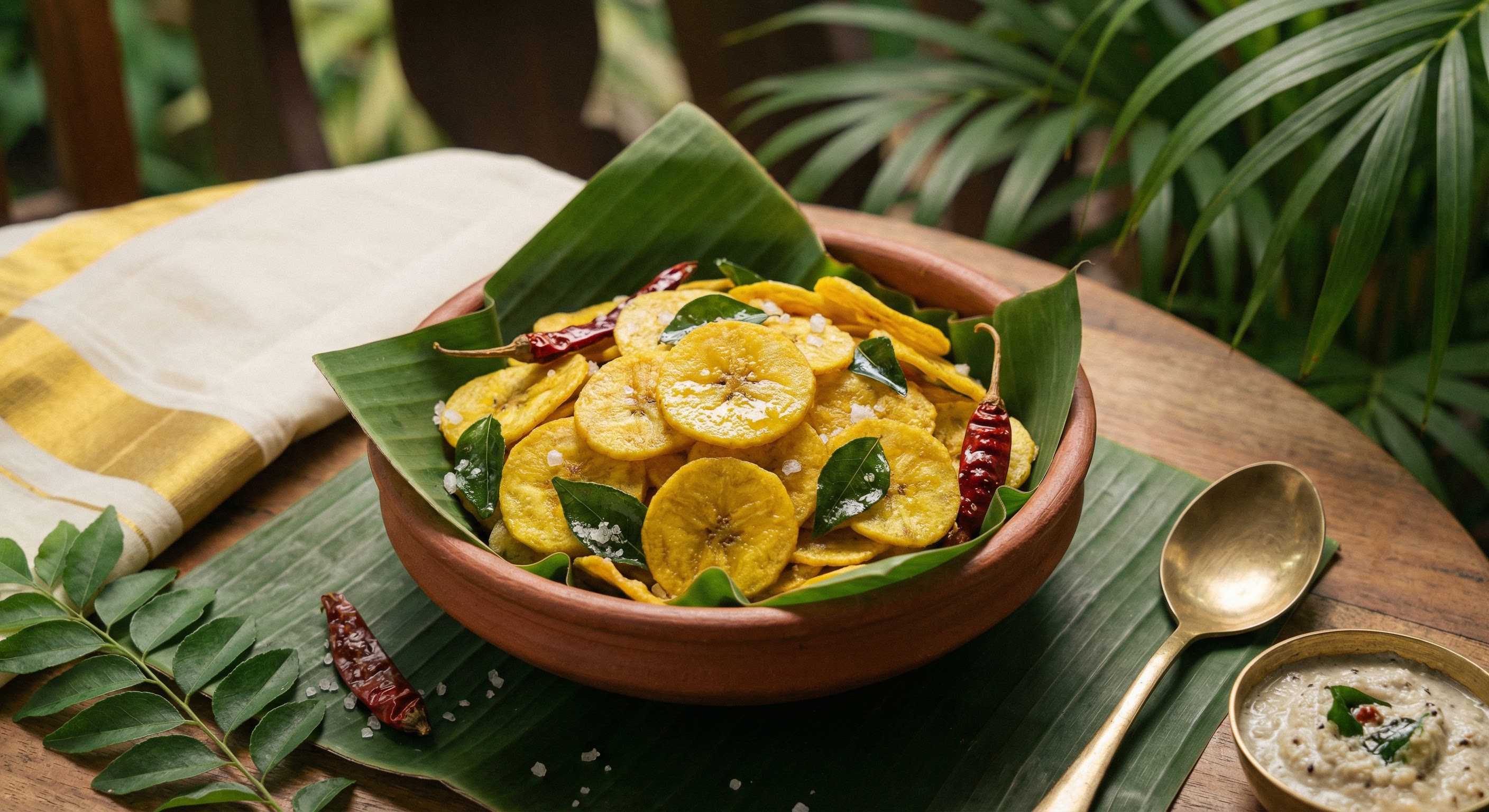 Banana chips in terracotta